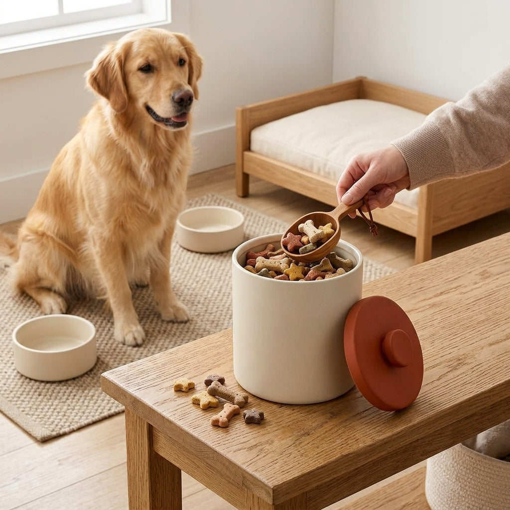 Pet Food Storage Canister with Scoop
