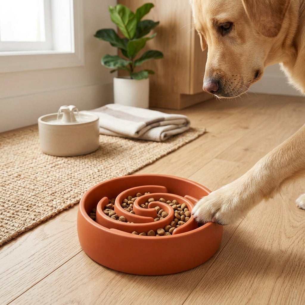Terracotta Slow Feeder Bowl